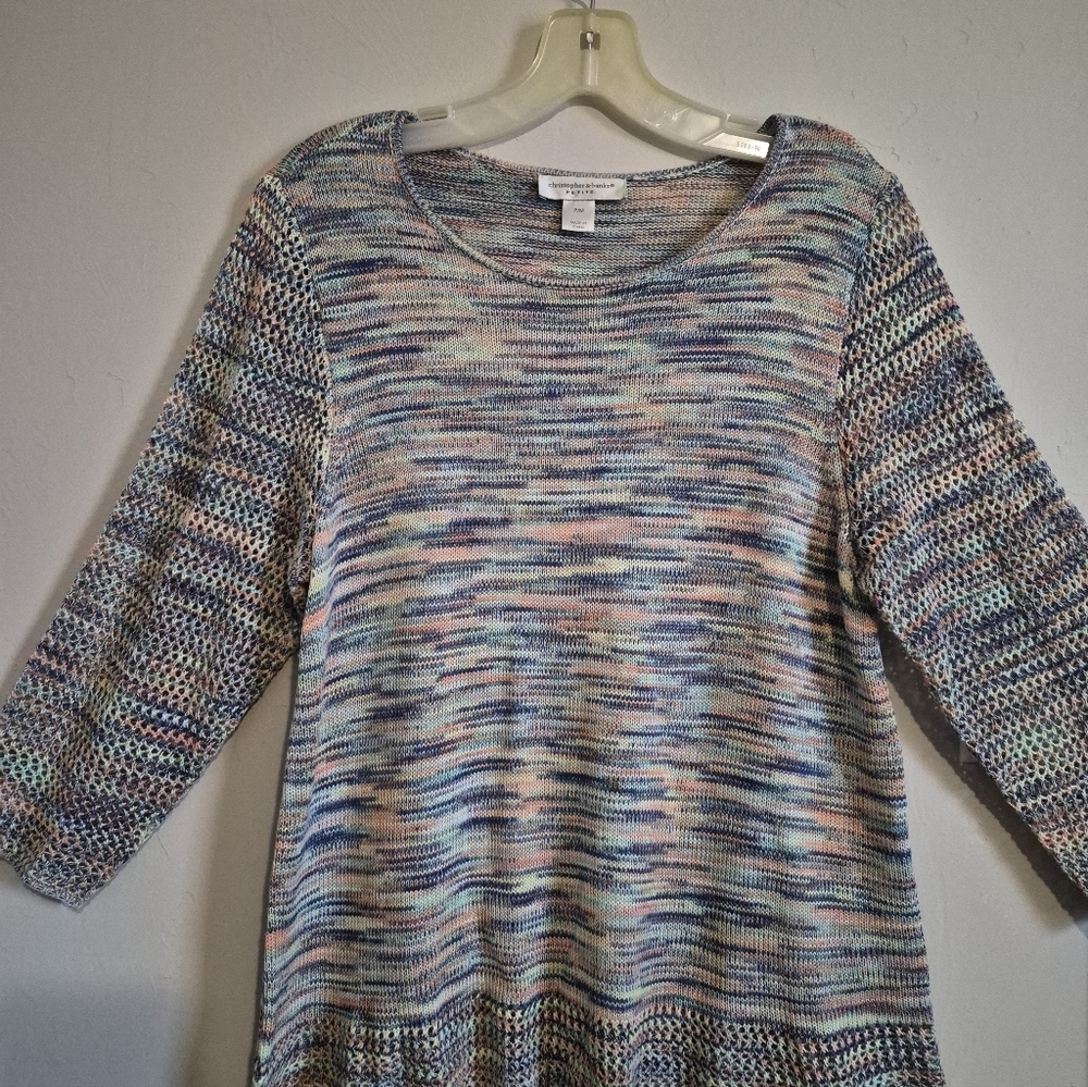 Christopher & Banks Multicolor Knit Long Sleeve Top